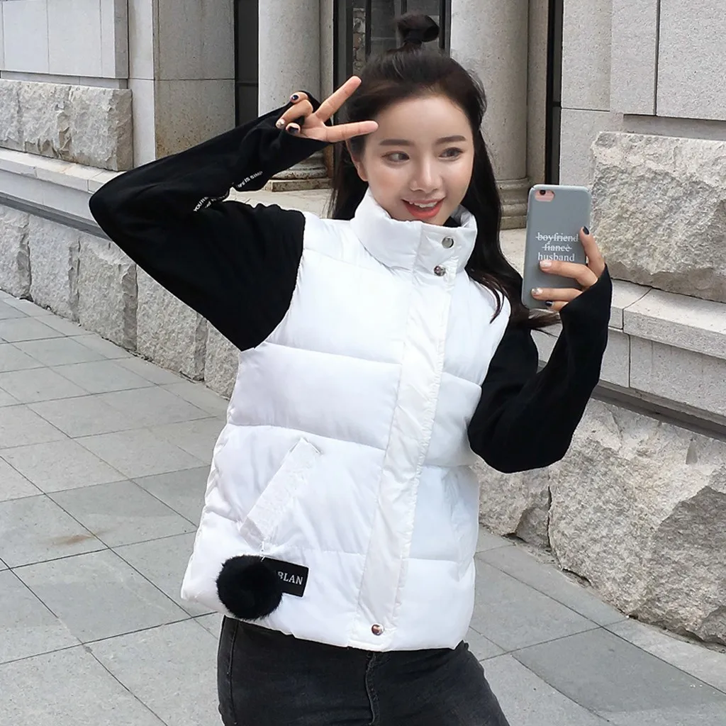 JAYCOSIN Женский складывающийся жилет с воротником-стойкой женский подкладкой