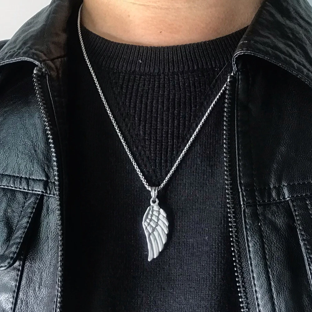 Цепочка из нержавеющей стали Angel wingsPendant, колье, ожерелье, ожерелье, колье, женское ювелирное изделие, панк, хип-хоп цепочка, ожерелье ангела