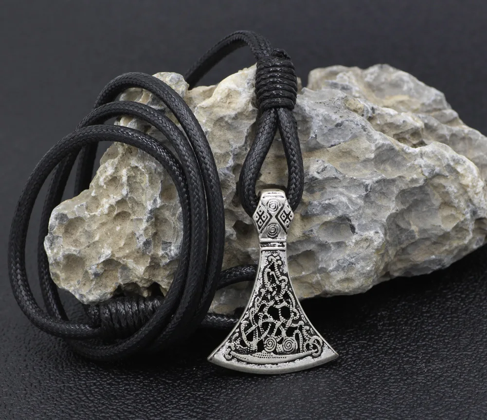 Прямая поставка с аниме из нержавеющей стали подвеской викинга Ax ручной работы