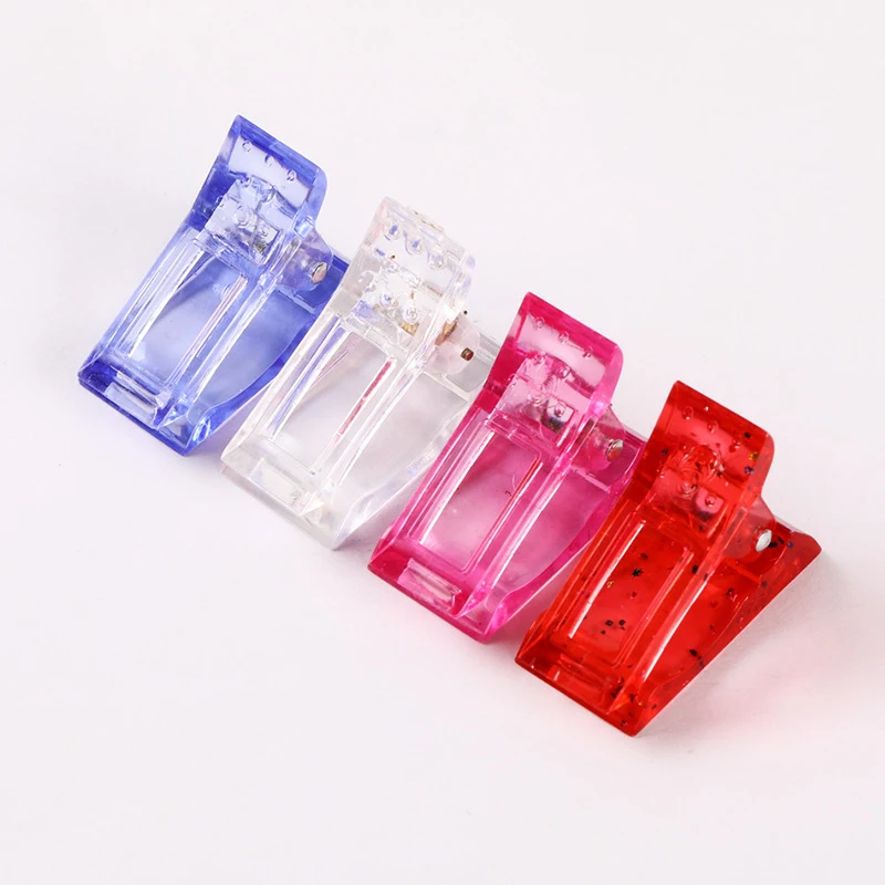 

1/3/5PCS False Nails Mold Tools Clip UV Gel Acrylic Quickly Extended Transparent Plastic Nail Mold Fixing Clip Nail Art Tools