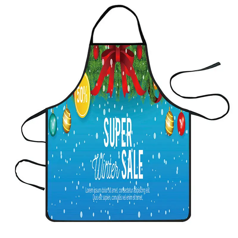 Waterproof Apron Хэллоуин Водонепроницаемый Фартук Кухонный Фартук Рождественский столовый праздничный фартук украшение нагрудник фартук платье для мужчин и женщин Ресторан@ 10 - Цвет: Waterproof Apron
