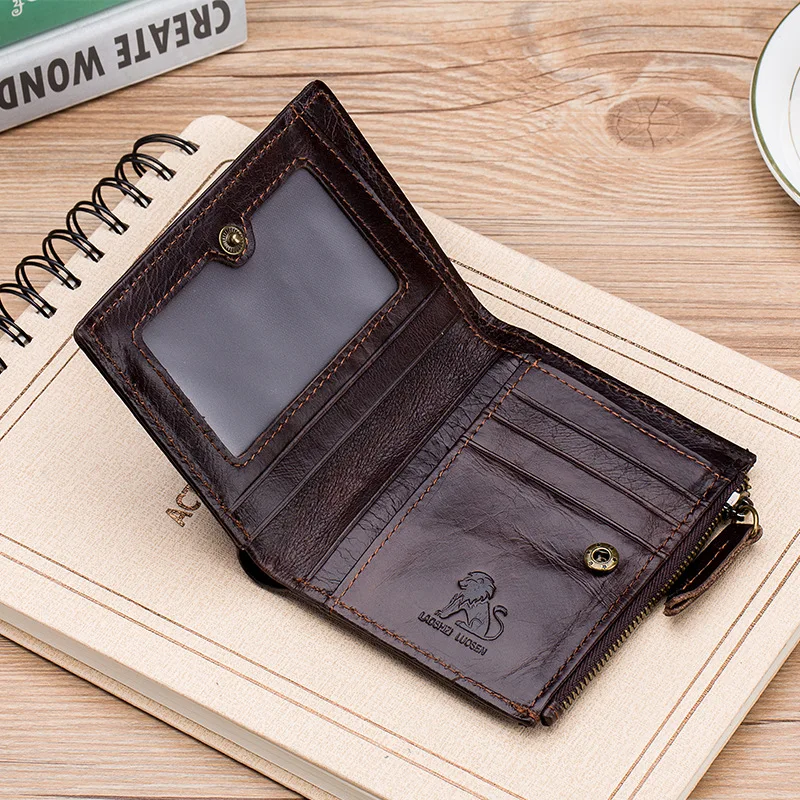 

New Brand men wallets dollar price purse Genuine leather wallet card holder designer clutch business mini wallet high quality