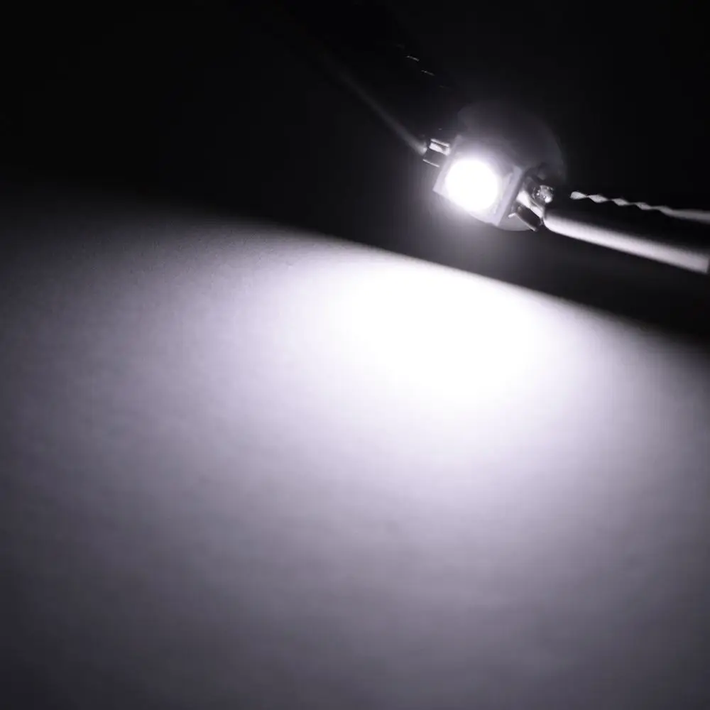 10Pcs B8.5D 509T B8.5 5050 Led 1 SMD T5 Lamp Car Gauge Speed Dash Bulb Dashboard instrument Light Wedge Interior Accessory - купить по