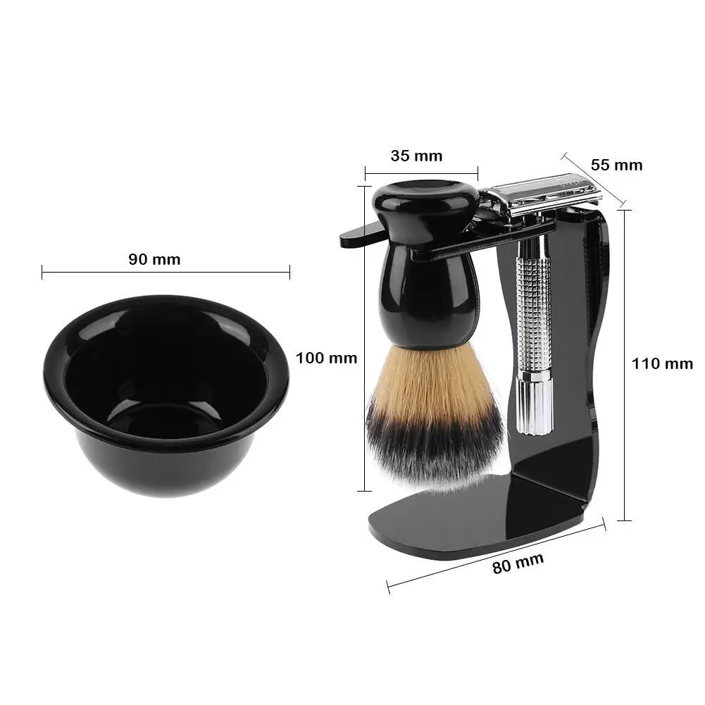 

3 In 1 Shaving Soap Bowl +Shaving Brush + Shaving Stand Bristle Hair Shaving Brush Men Beard Cleaning Tool New Top Gift