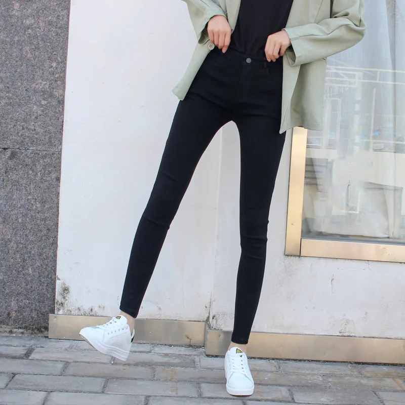 Женские брюки-карандаш 2019 осень зима размера плюс уличная одежда Полная длина
