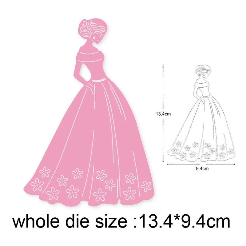 

2020 Craft dies Wedding Dress Woman Metal Cutting Dies for Diy Scrapbooking dies Embossing Die Cut Paper Card Album Stencil dies