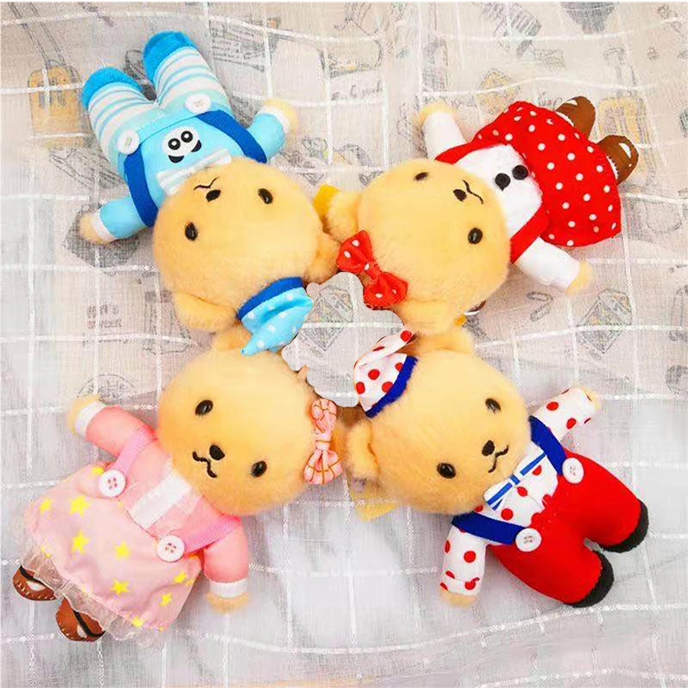 Cute Bear подвеска рюкзак украшение в розовом платье синие брюки с брюками | Игрушки и