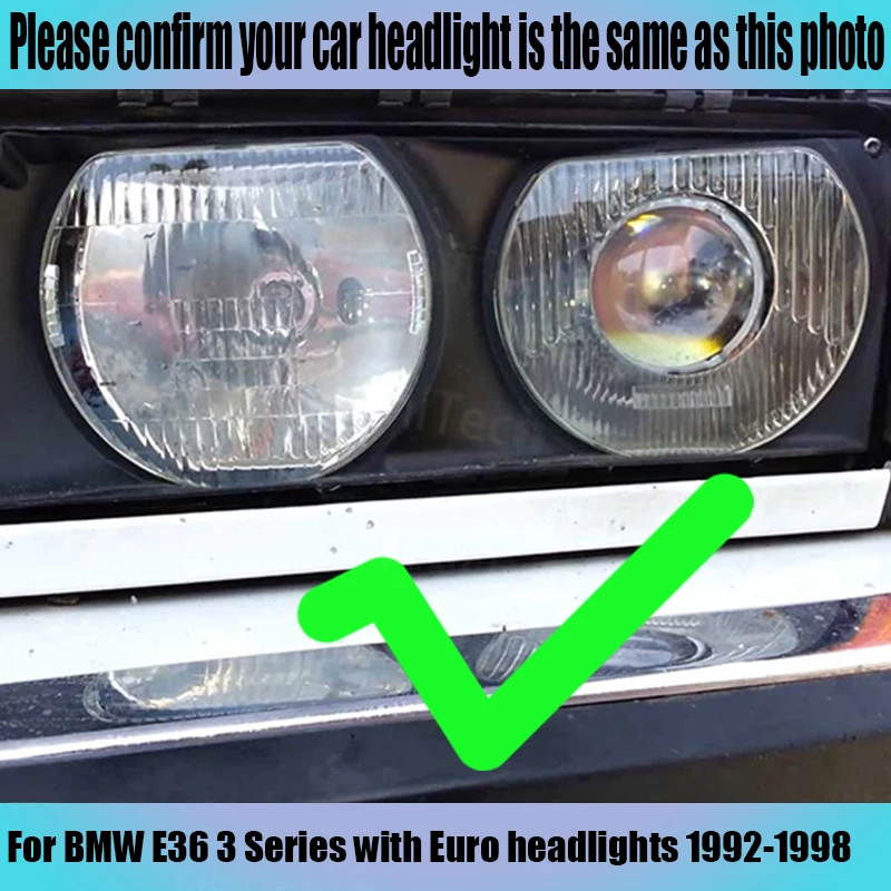 Для BMW E36 3 серии с европейскими фарами 1992-1998 многоцветный изменяющийся