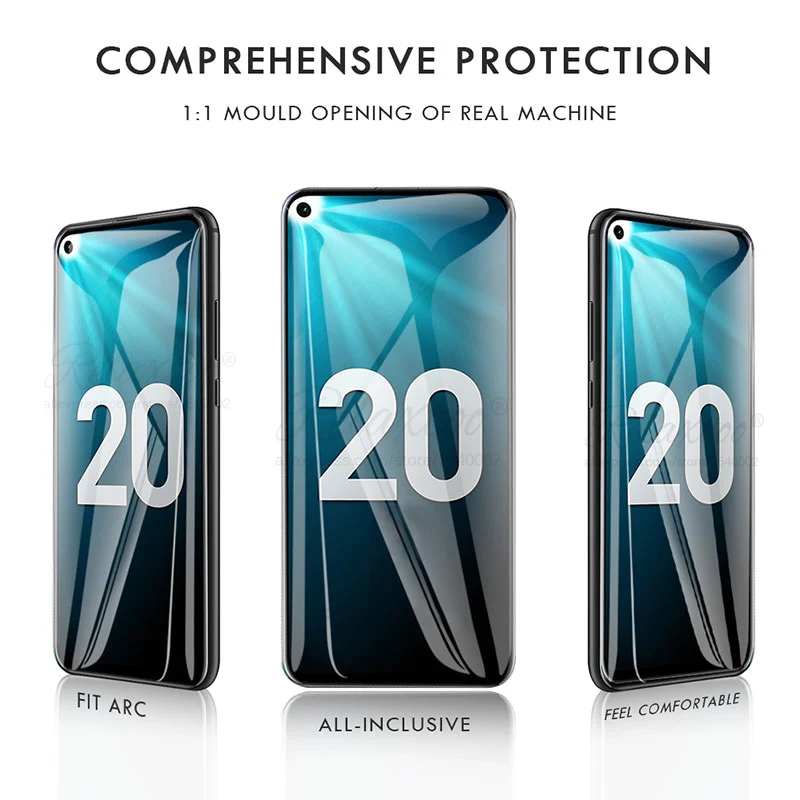 9D изогнутое закаленное стекло с полным клеем для huawei hono20 20pro защита экрана на honor 20 honor hono honr 20 профессиональная защитная пленка 9h