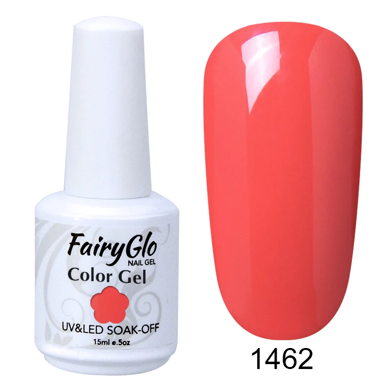FairyGlo флуоресцентный неоновый УФ-гель для ногтей Дизайн ногтей гель лак замачиваемый Vernis полуперманентный лак для ногтей 15 мл - Цвет: 1462