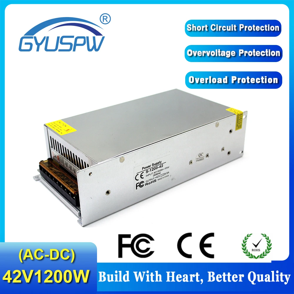 Блок питания постоянного тока 12V 13.8V 15V 18V 24V 27V 28V 30V 32V 36V 42V 48V 60V 70V 80V 90V 720W 800W 1000W 1200W 1500W световой трансформатор на.