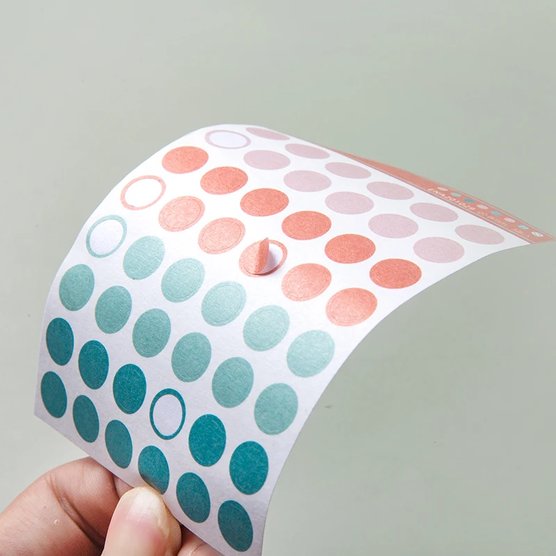 

3 Sheets/Pack Cute Color Dot Stickers DIY Glue Stickers Children's Gifts Scrapbook Diary Decoration Student Stationery