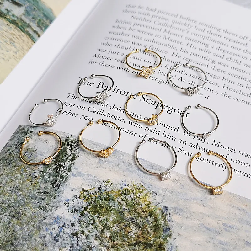 Женское кольцо с пятиконечной звездой Amaiyllis простое из стерлингового серебра s925