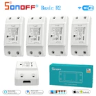 Умный переключатель Sonoff Basic R2, Wi-Fi, беспроводной пульт дистанционного управления, голосовое управление, работа с приложением Alexa Goolge Home eWeLink