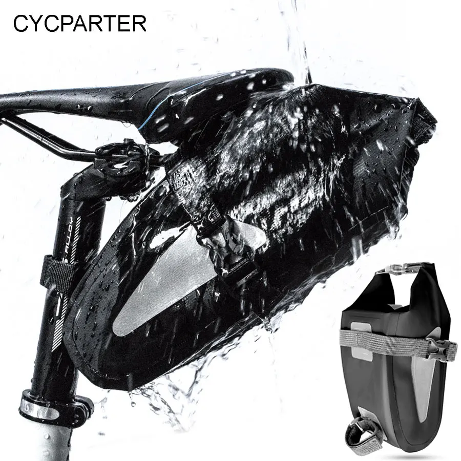 

Saddle Bag Bike Bag 3L NEWBOLER Bicycle Bag Rear Seatpost Pack Waterproof Foldable MTB Bike Frame Cycling Bag Bike Accessories