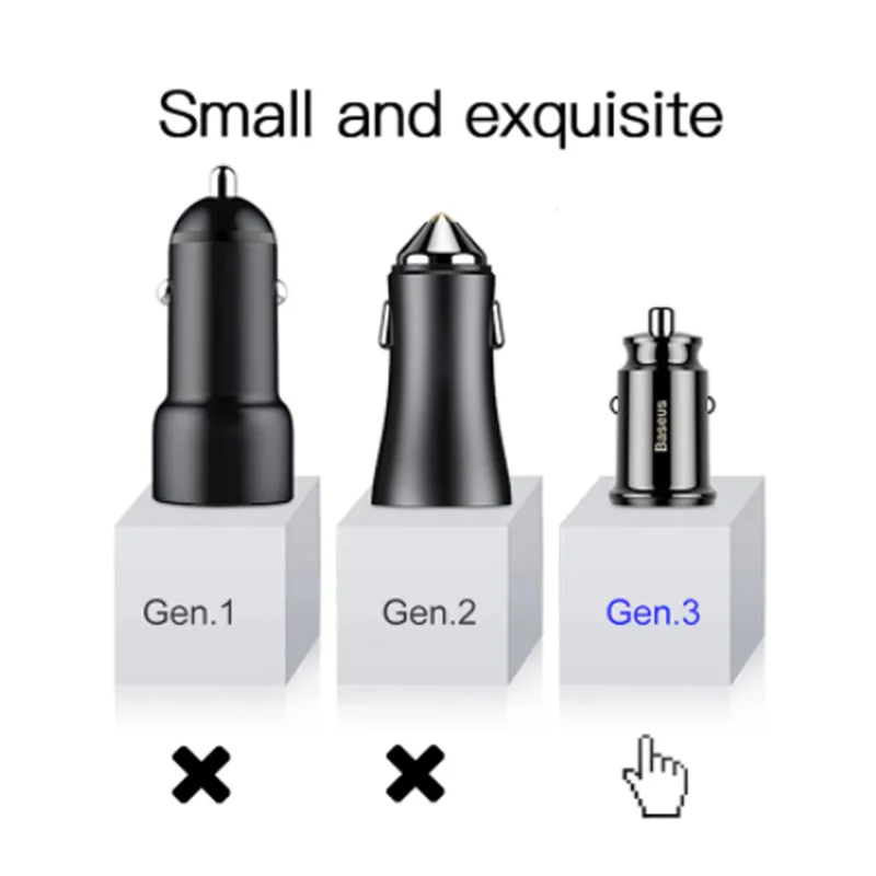 baseus car charger for mobile phone 3 1 a quick charger mini charger dual usb fast charging adapter portable charger for xiaomi free global shipping