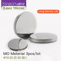 startnow 3pcslot mo laser reflective lens 19 20mm 25 30 38 1 thk 3mm optic laser reflector mirrors for 40w co2 carving machine