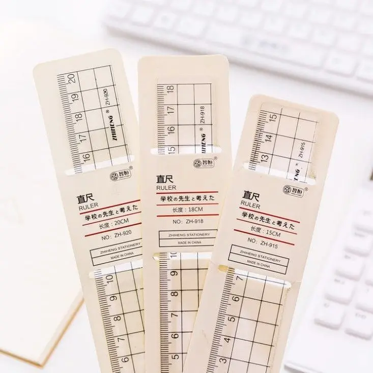 

Ins Style Transparent Ruler Set Protractor Mathematical for School Stationery 15/18/20cm Plastic Simple Straight Rulers