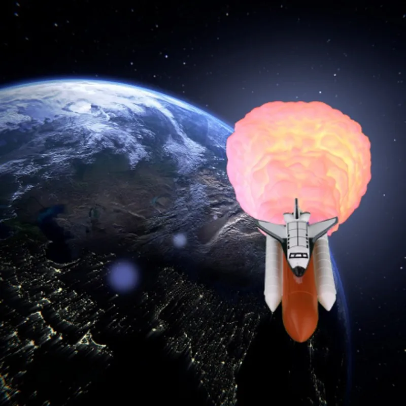 3D печать космический челнок лампа для спальни в ночной Светильник внутреннее