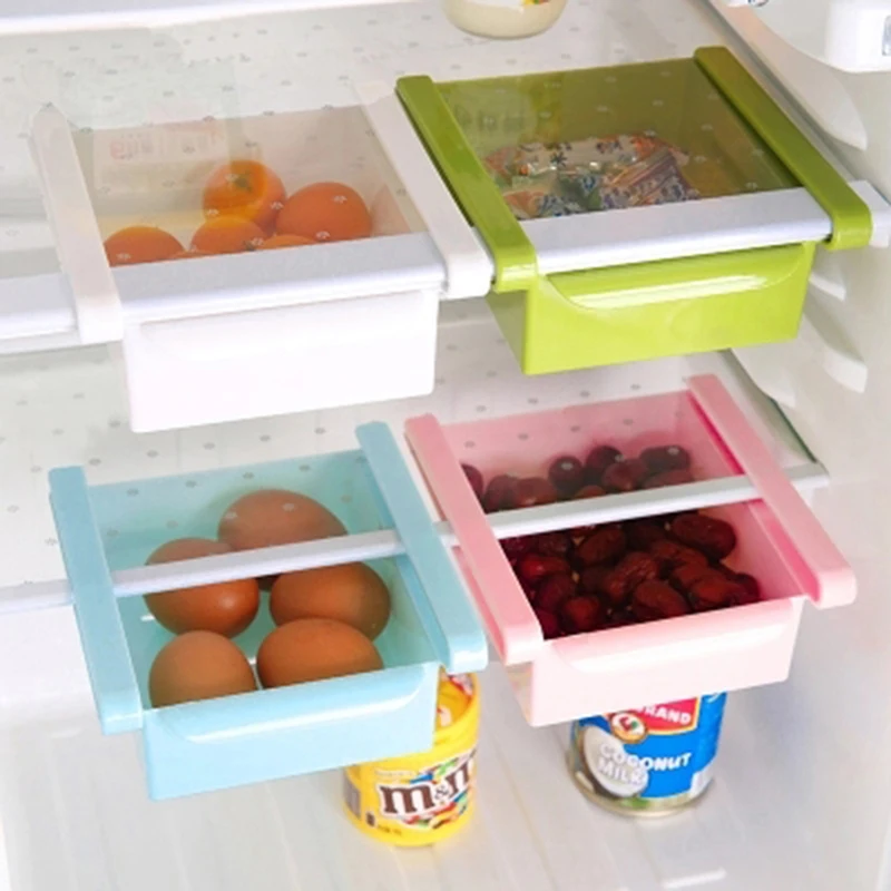 Refrigerator Storage Box Pull-out Drawers Organizer Rack Fresh Spacer Layer Multipurpose Kitchen Food Container | Дом и сад