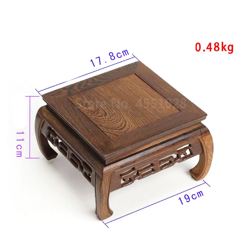 

For Sell Natural Wood Tea Table Redwood Carving Decoration Base Vase Buddha Kistler Display Rack Small Coffee Table Lightweight
