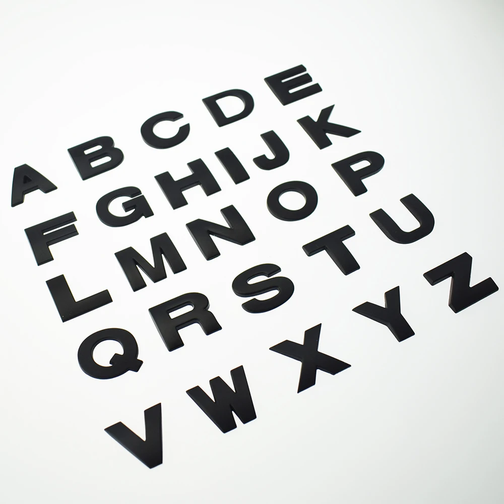 Персонализированные 3D металлические английские буквенные эмблемы цифровые