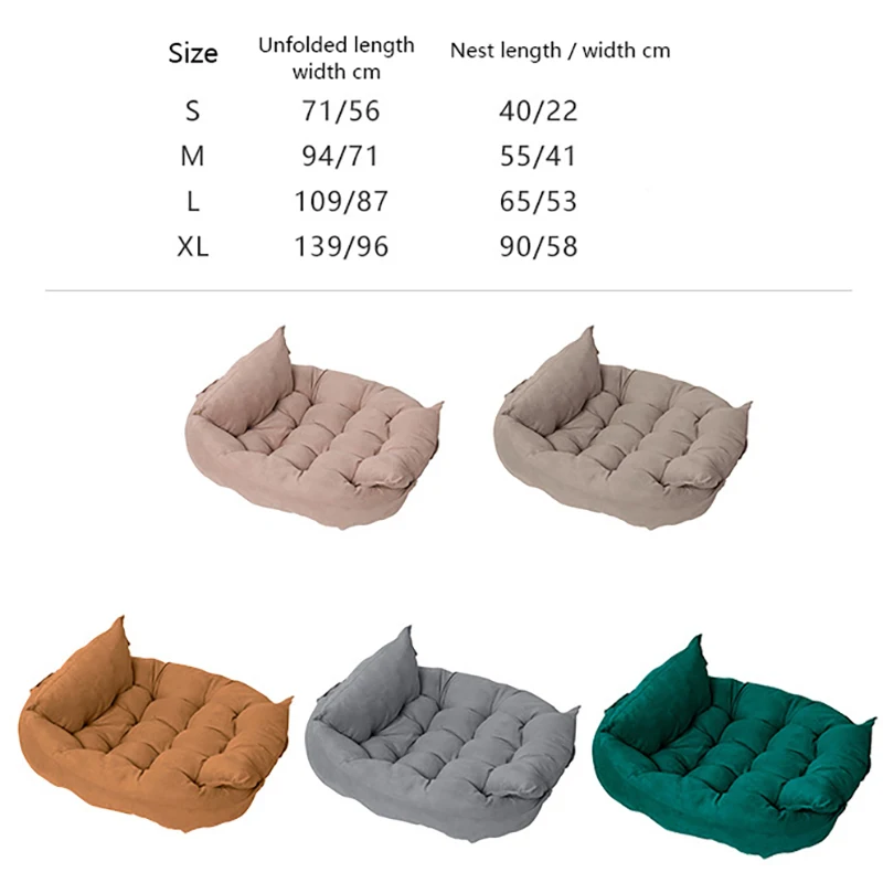 

Dog House Bed Soft Pet Puppy Cotton Nest Mat Deformable Washable Cat Bed Dog Pet Sofa Kennel Couch Cover Pet Supplies
