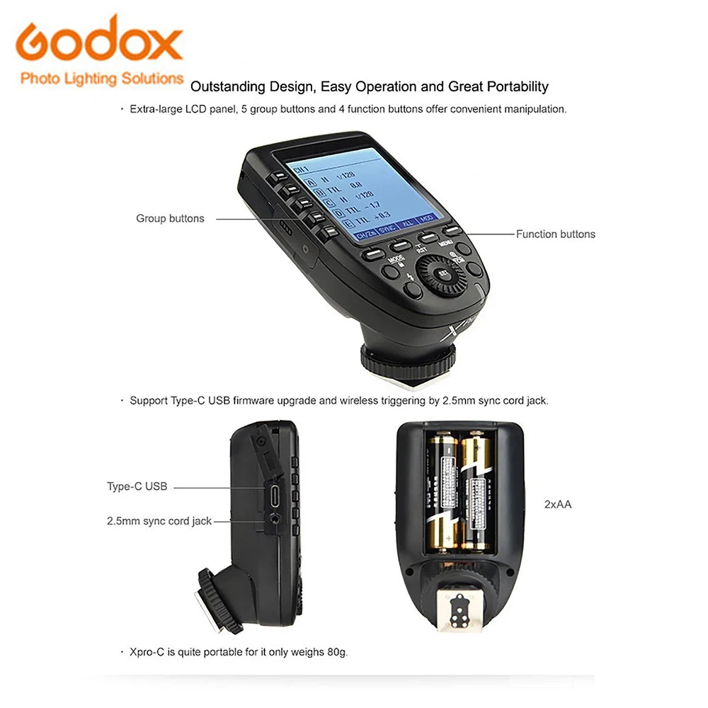Godox Xpro N TTL II 2 4G X Системы Беспроводной Управление с дистанционным триггером X1R