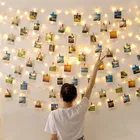 2 м 20 светодиодов, гирлянда с зажимом для фотографий, рождественская сказка, свет для наружной комнаты, спальни, дома, свадьбы, новогоднего декора, гирлянды