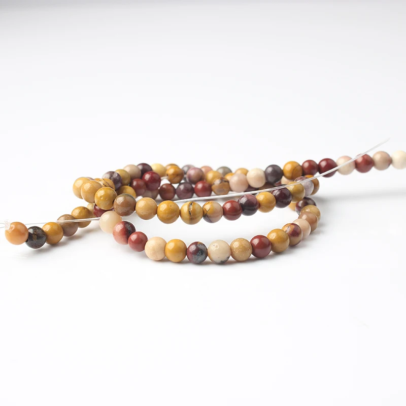 Модные бусины LingXiang из натурального миксца желтого камня 4/6/8/10/12 мм для