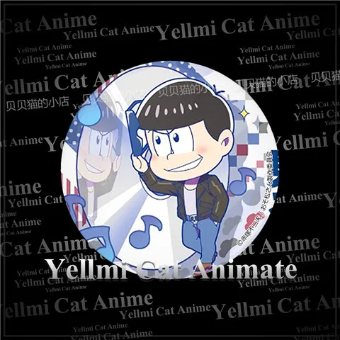 1 шт. значок 58 мм Osomatsu San Шестигранник искусственная кожа акриловые значки