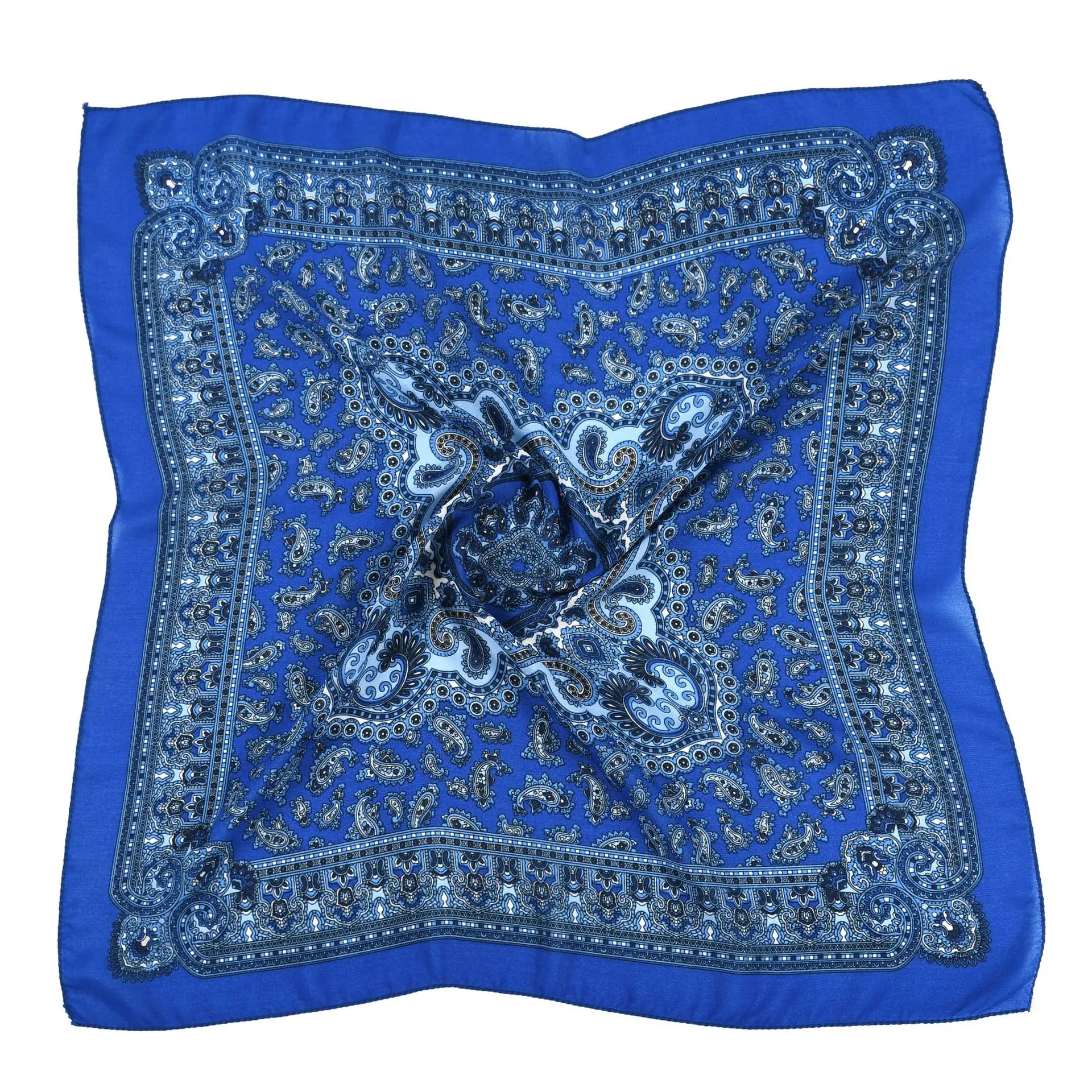 

Russian National Headscarf Floral Printed Square Handkerchief Retro Bandanas Muslim Head Wraps Female Headband Scarfs