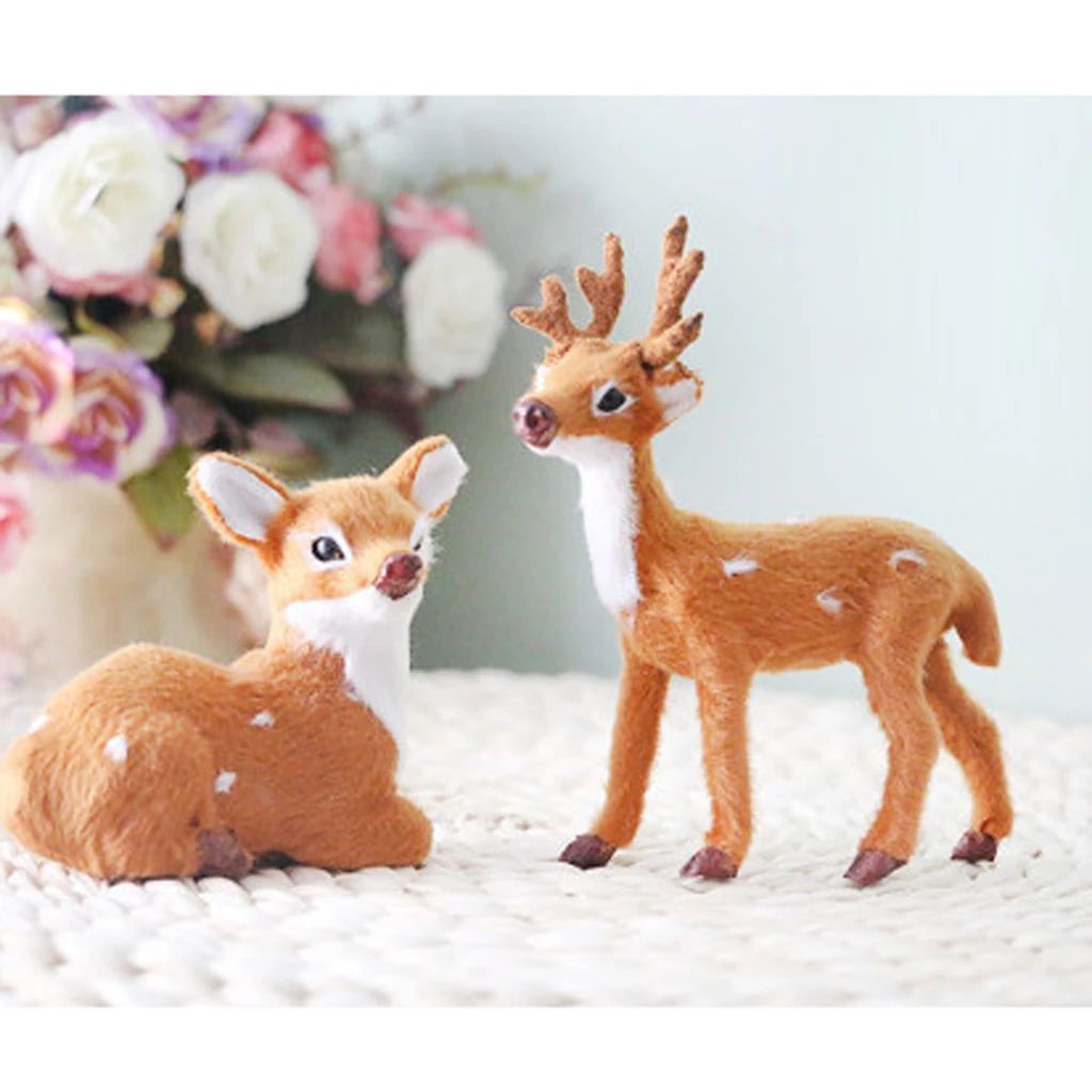 

Simulation Realistic Artificial Deer Toy Polyethylene Feather Deer Doll Gift Decoration