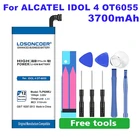 Аккумулятор LOSONCOER TLp026EJ 3700 мАч хорошего качества для Alcatel idol 4 OT6055 6055B 6055H 6055Y 6055U 6055 6055K