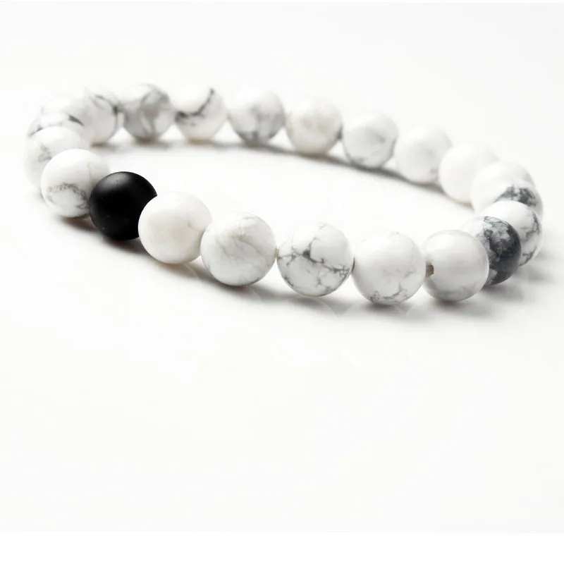 WPCZQVZA классические браслеты с бусинами из натурального камня и Король Королева