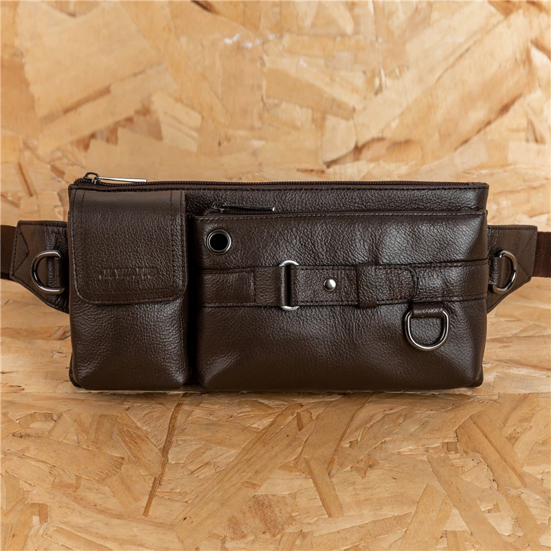 Мужские поясные сумки из воловьей кожи Мужская поясная сумка натуральной