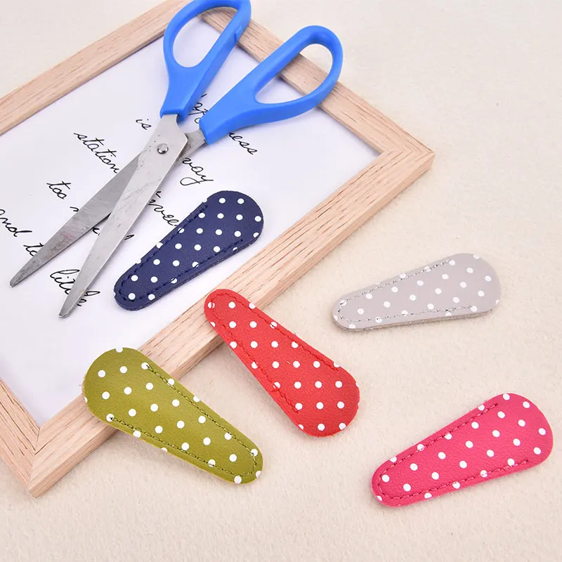 

Cute Dots Leather Nipper Cover Protective Sleeve For Nail Cuticle Scissor Cover