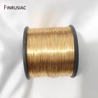 Металлическая проволока для изготовления ювелирных изделий, медная проволока с покрытием из настоящего 18-каратного золота, аксессуары для бижутерии сделай сам, 8 размеров, 5 метров