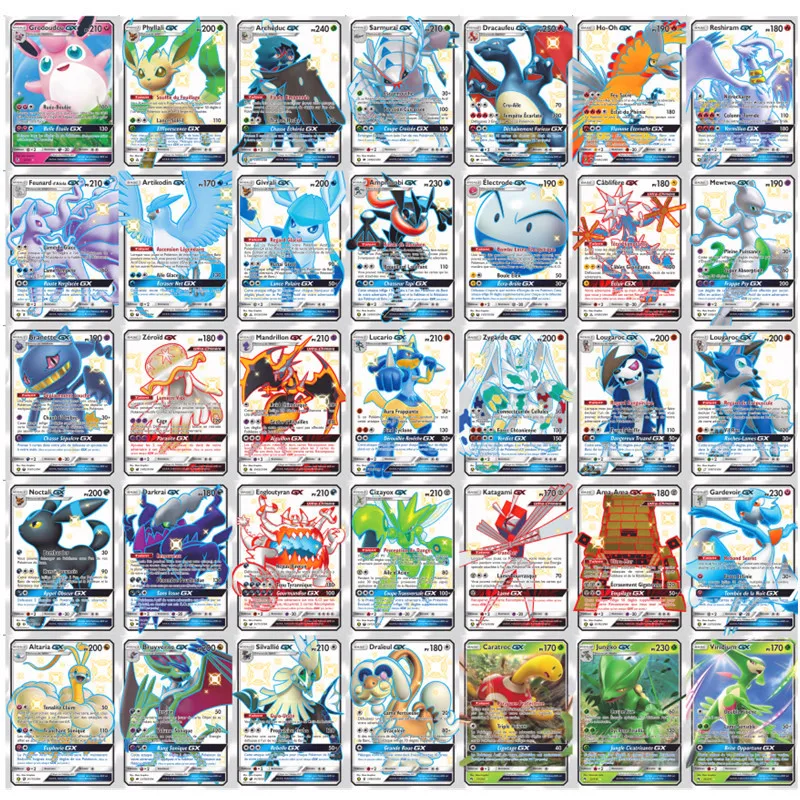 Покемоны карточные игрушки GX без повторения блестящая французская игра