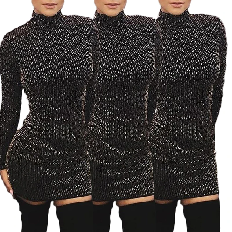 2019 хит женские платья расшитые блестками с длинным рукавом кисточками