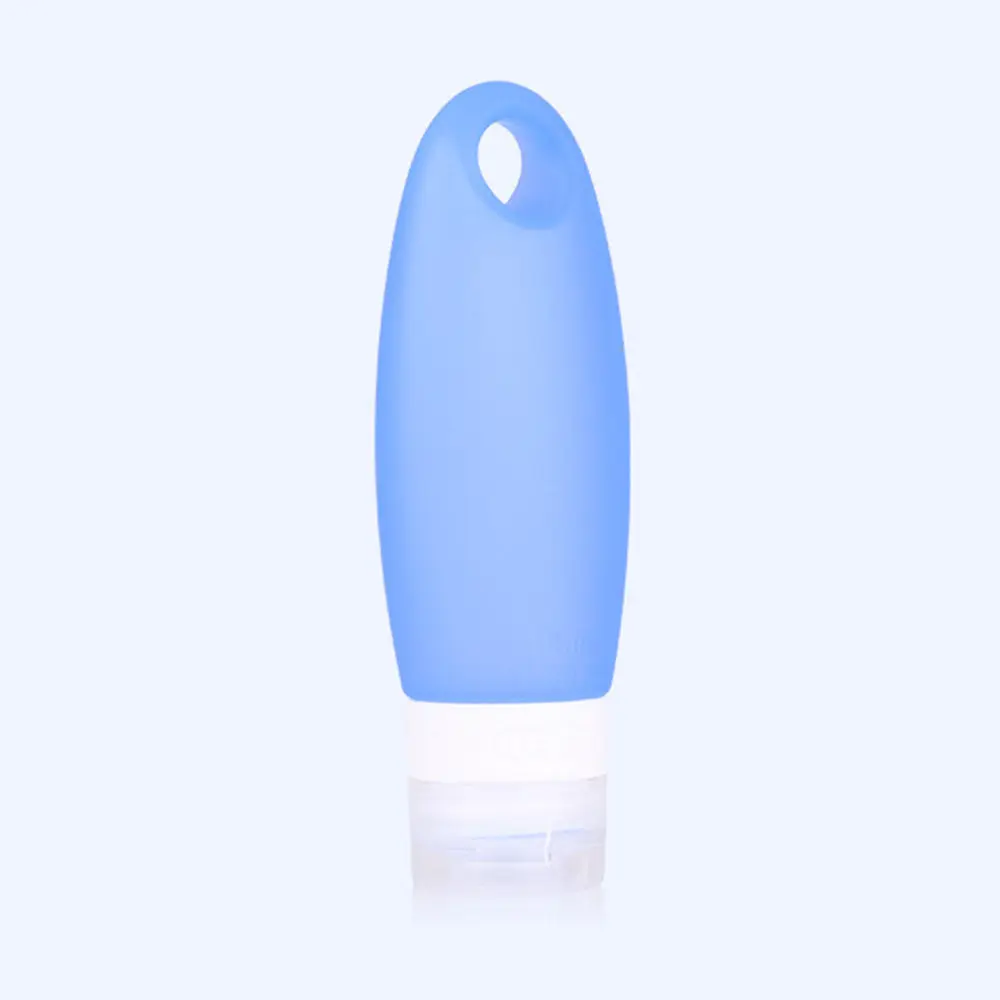 

Silicone Lotion Squeeze Bottle Blue Empty Frosted Refillable Bottle for Lotion Shampoo Cosmetic Squeeze Containers