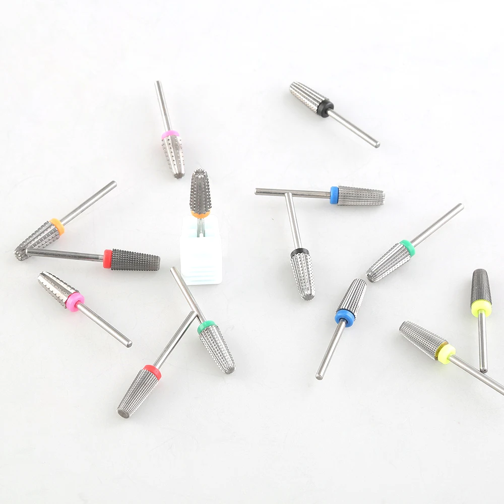 Конические твердосплавные сверла для ногтей фрезы удаление маникюра Acylics &amp Gel