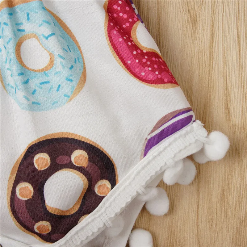 Летняя одежда для маленьких девочек комбинезоны с кисточками без рукавов