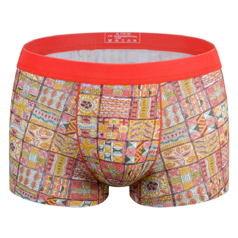 Сексуальные мужские трусы боксеры модное нижнее белье с 3D принтом мягкие