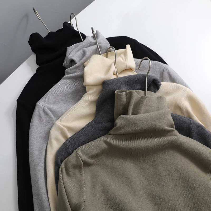 2019 casual spring autumn Pile collar weater pullovers Women basic loose patchwork sweater female turtleneck knit jumper | Женская