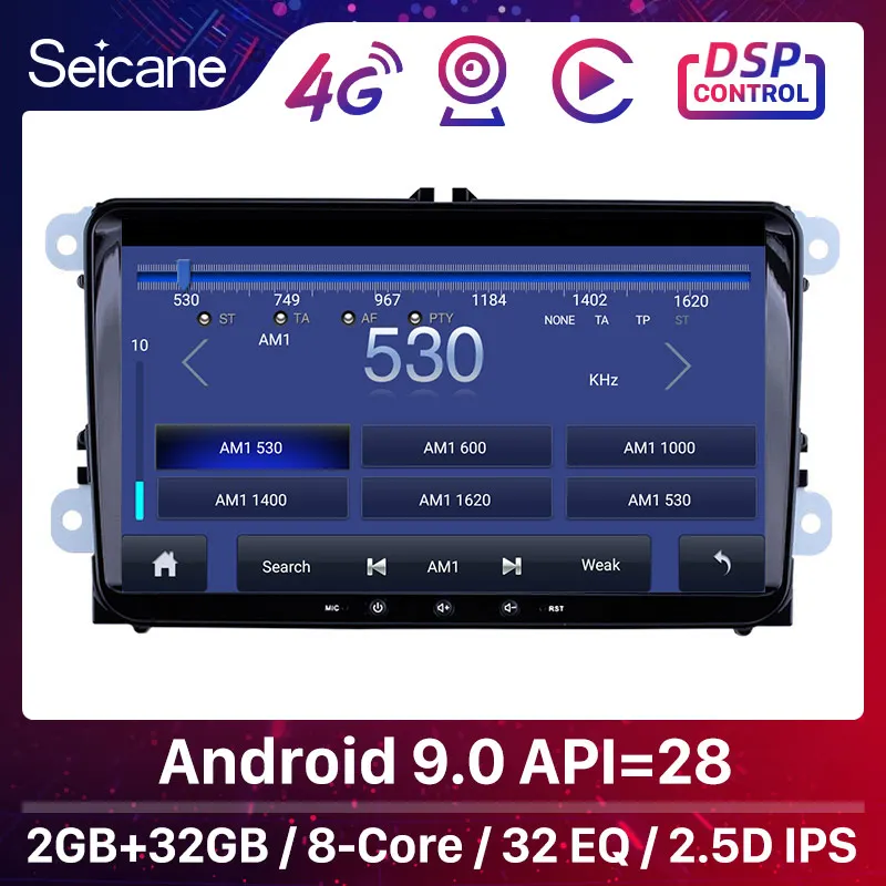 Seicane Android 9 0 RDS DSP IPS 8 ядерный дюймовый автомобильный радиоприемник GPS мультимедиа