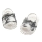 Сланцы ETOSELL из искусственного меха, нескользящая обувь для новорожденных, домашние и уличные тапочки для младенцев, на возраст 0-18 месяцев, босоножки для маленьких девочек с леопардовым принтом, Плюшевые сандалии