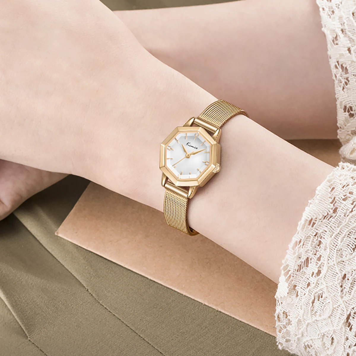 KIMIO женские модные часы с креативным циферблатом 2021 простые повседневные
