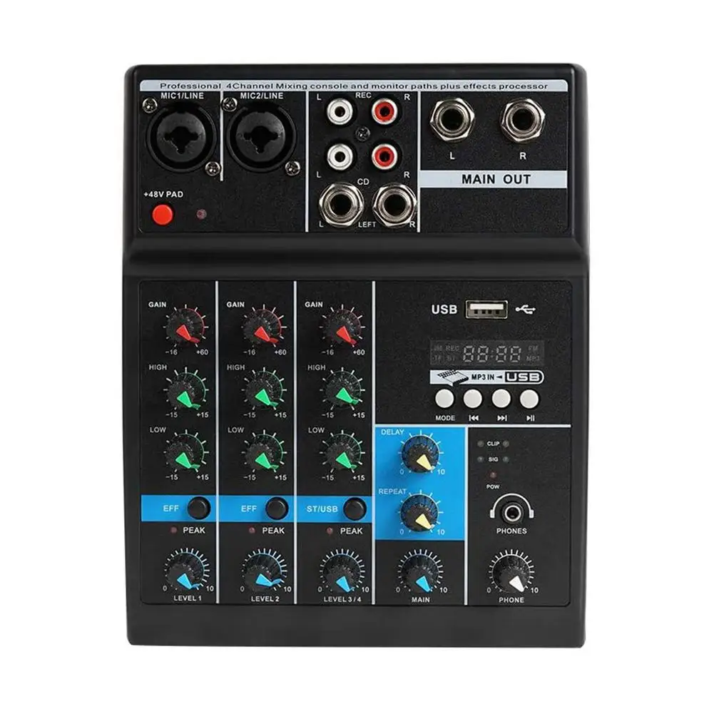 

Bluetooth Audio Mixer Professional Sound Mixing Console Sound Card For Recording Small Party