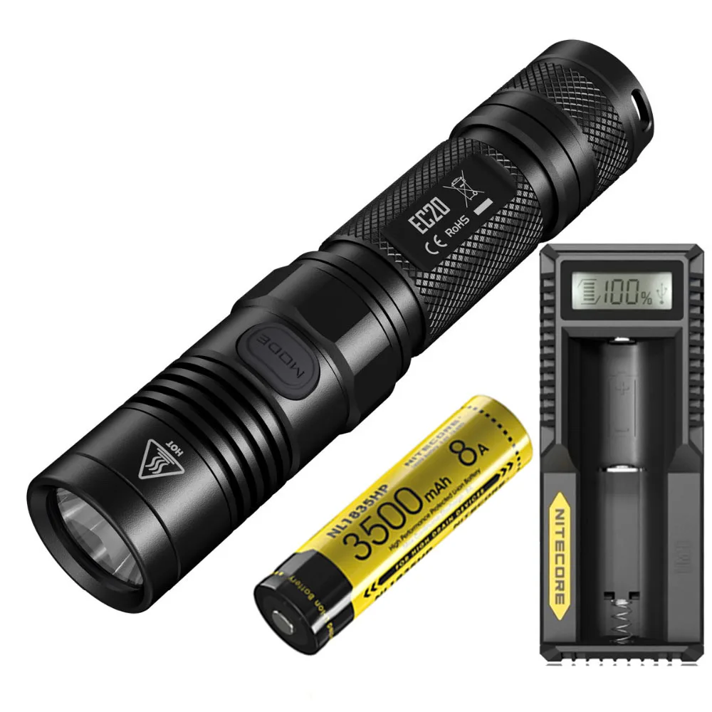 NITECORE EC20 ручной фонарь CREE XM-L2 T6 max 960 люмен луч бросок 222 метра уличный фонарик для поиска reacue EDC свет